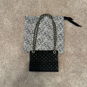 Rebecca Minkoff Elegant Black Quilted Chain Shoulder Bag with DustCloth